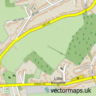 Street map sample of Little Kingshill, Buckinghamshire
