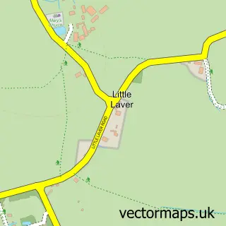 Street map sample of Little Laver, Essex