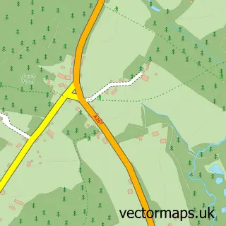 Street map sample of Little London, East Sussex