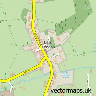 Street map sample of Little London, Hampshire
