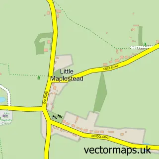 Street map sample of Little Maplestead, Essex