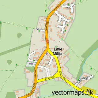 Street map sample of Little Milton, Oxfordshire