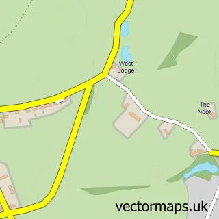 Street map sample of Little Ness, Shropshire