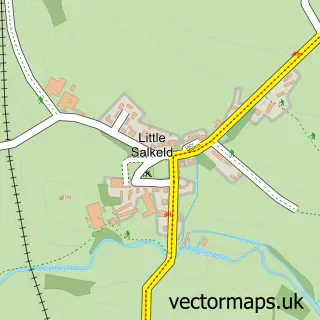 Street map sample of Little Salkeld, Cumbria