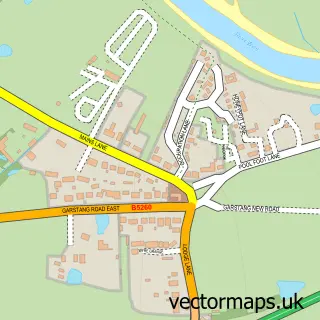 Street map sample of Little Singleton, Lancashire