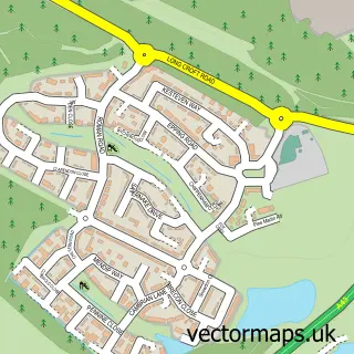 Street map sample of Little Stanion, Northamptonshire