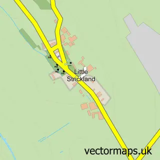 Street map sample of Little Strickland, Cumbria