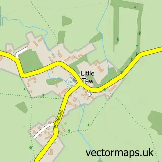Street map sample of Little Tew, Oxfordshire