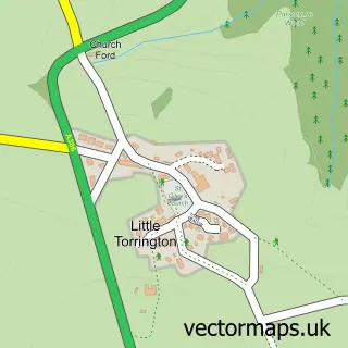 Street map sample of Little Torrington, Devon