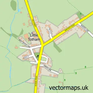 Street map sample of Little Totham, Essex