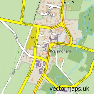 Street map sample of Little Walsingham, Norfolk