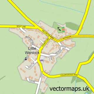 Street map sample of Little Wenlock, Shropshire