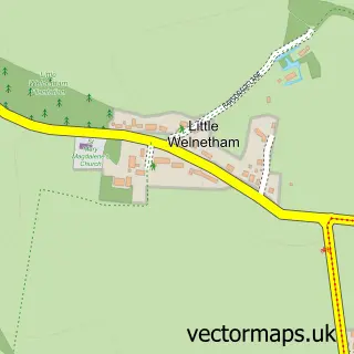Street map sample of Little Whelnetham, Suffolk
