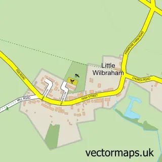 Street map sample of Little Wilbraham, Cambridgeshire