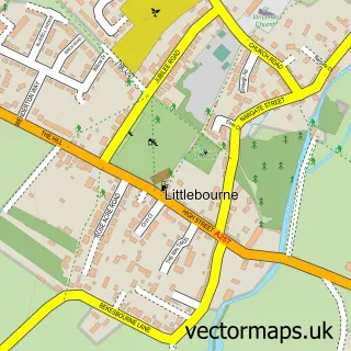 Street map sample of Littlebourne, Kent