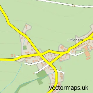 Street map sample of Littleham, Devon