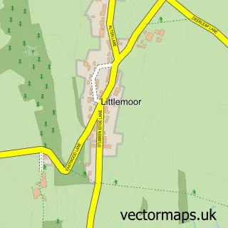 Street map sample of Littlemoor, Derbyshire