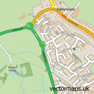 Street map sample of Littler, Cheshire