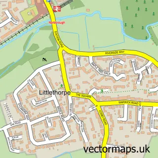 Street map sample of Littlethorpe, Leicestershire