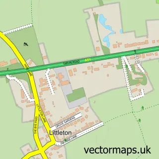 Street map sample of Littleton, Cheshire