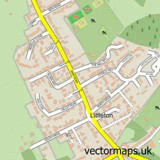 Street map sample of Littleton, Hampshire
