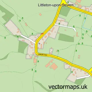 Street map sample of Littleton-upon-Severn, Gloucestershire