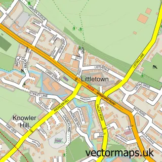 Street map sample of Littletown, West Yorkshire