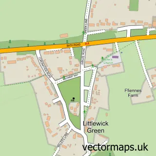 Street map sample of Littlewick Green, Berkshire