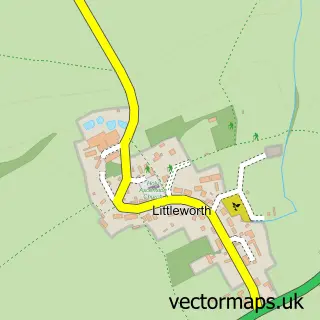 Street map sample of Littleworth, Oxfordshire