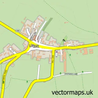 Street map sample of Litton, Derbyshire