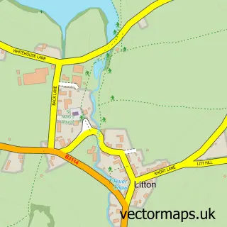 Street map sample of Litton, Somerset