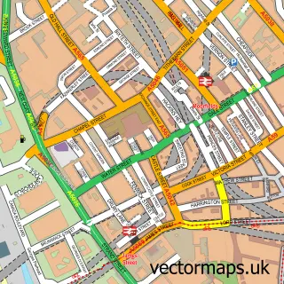 Street map sample of Liverpool, Merseyside