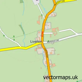 Street map sample of Liverton, North Yorkshire