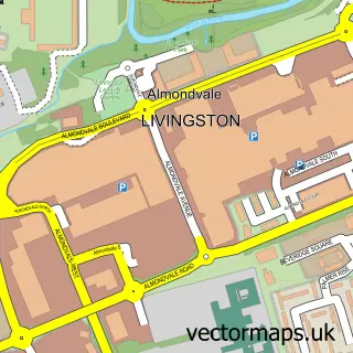 Street map sample of Livingston, West Lothian