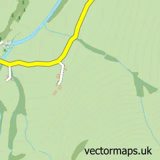Street map sample of Llanbadarn y Garreg, Powys