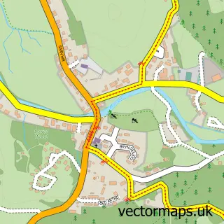 Street map sample of Llanbedr, Gwynedd