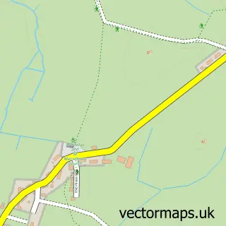 Street map sample of Llanddeusant, Gwynedd