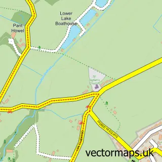 Street map sample of Llandegfan, Gwynedd