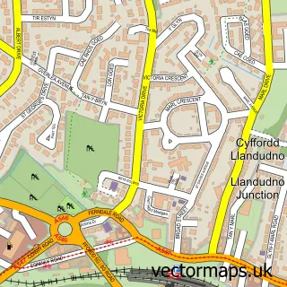 Street map sample of Llandudno Junction, Clwyd