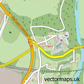 Street map sample of Llandygai, Gwynedd