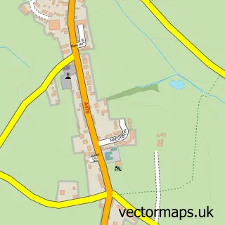 Street map sample of Llandysilio, Dyfed