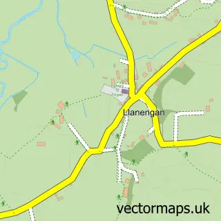 Street map sample of Llanengan, Gwynedd
