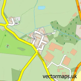 Street map sample of Llanfaes, Gwynedd