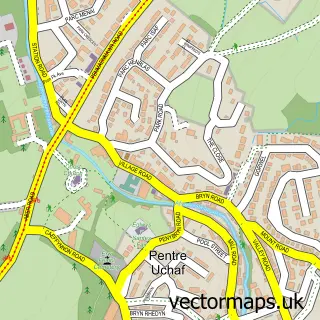 Street map sample of Llanfairfechan, Clwyd