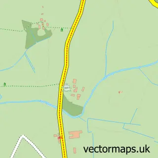Street map sample of Llanfigel, Gwynedd