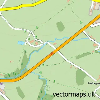 Street map sample of Llanfihangel Rhydieithon, Powys