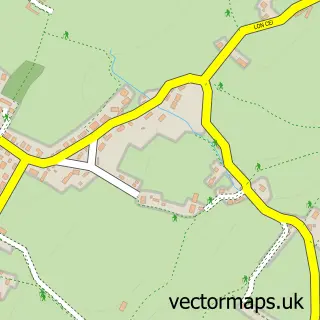 Street map sample of Llangristiolus, Gwynedd
