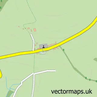 Street map sample of Llannewydd, Dyfed
