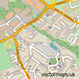 Street map sample of Llay, Clwyd