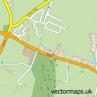 Street map sample of Lloc, Clwyd